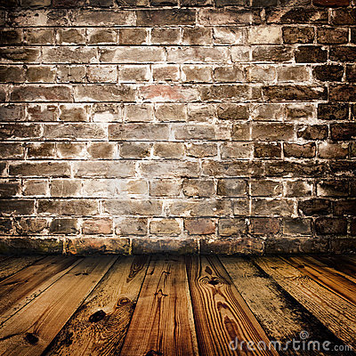 grunge-brick-wall-wooden-floor-15410893